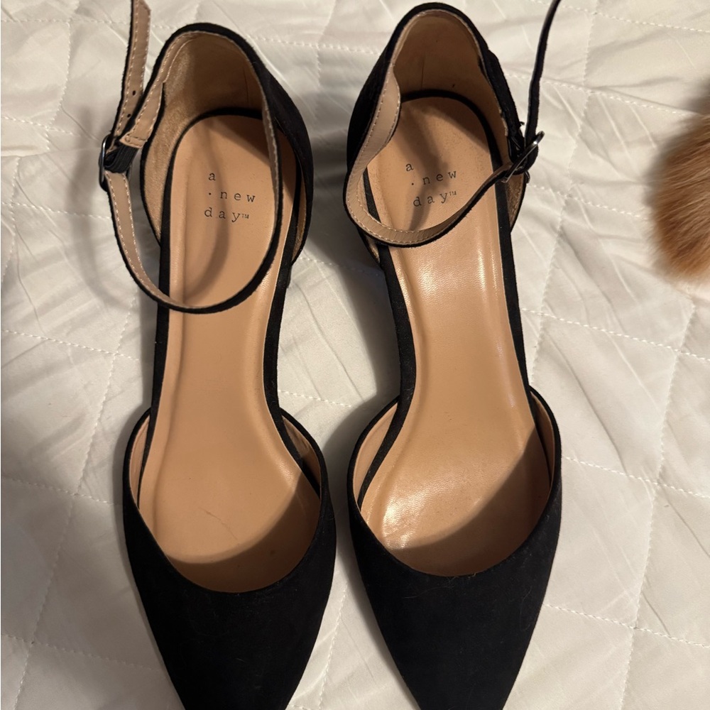 A New Day Black Women's Ankle Strap Heels - Picture 2 of 6